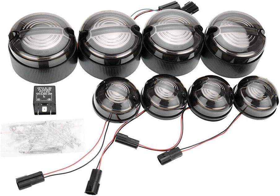 ya 10 9.16 zhengce 8 Pack Smoked for Land Rover for Defender 90 110 130 LED Turn Signal Stop T