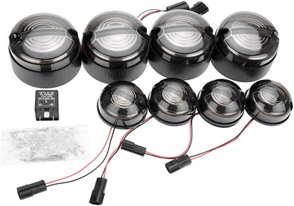 ya 10 9.16 zhengce 8 Pack Smoked for Land Rover for Defender 90 110 130 LED Turn Signal Stop T