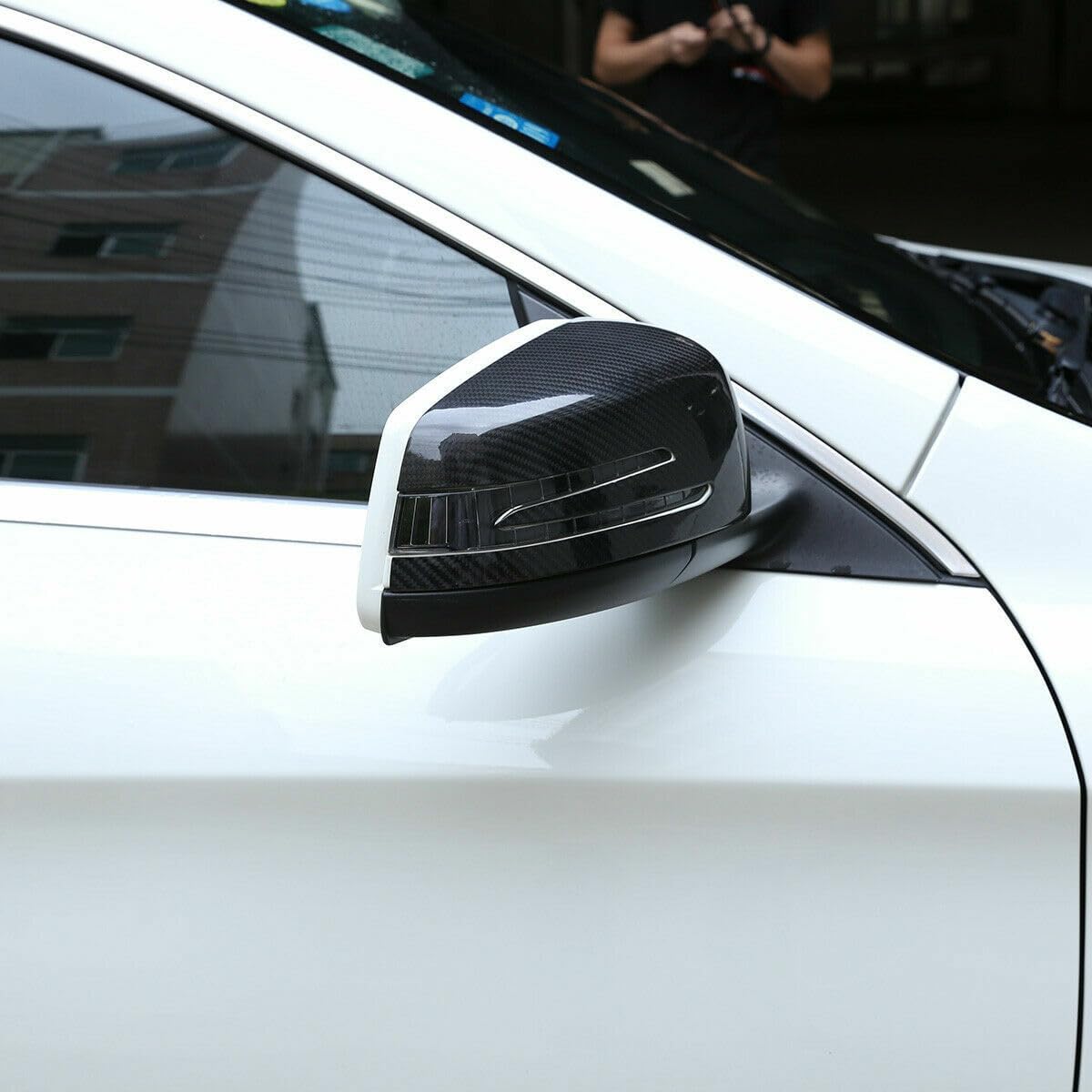 ya 11 9.14 baidi2-pack carbon fiber side mirror cap decoration for Mercedes-Benz ML GL GLE GLS 13-19-