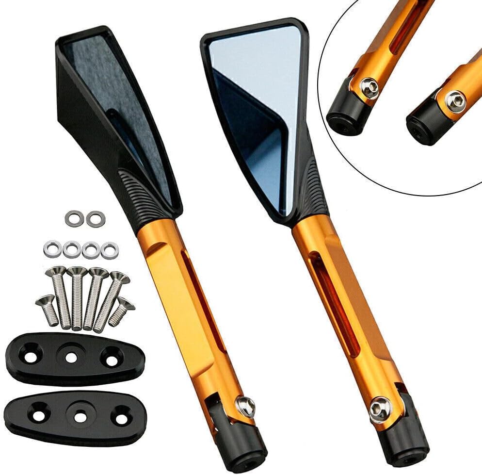 ya 2 8.15 2X Rear View Side Mirrors Fit for Suzuki 01-04 GSXR 1000 01-05 GSXR 600 Orange