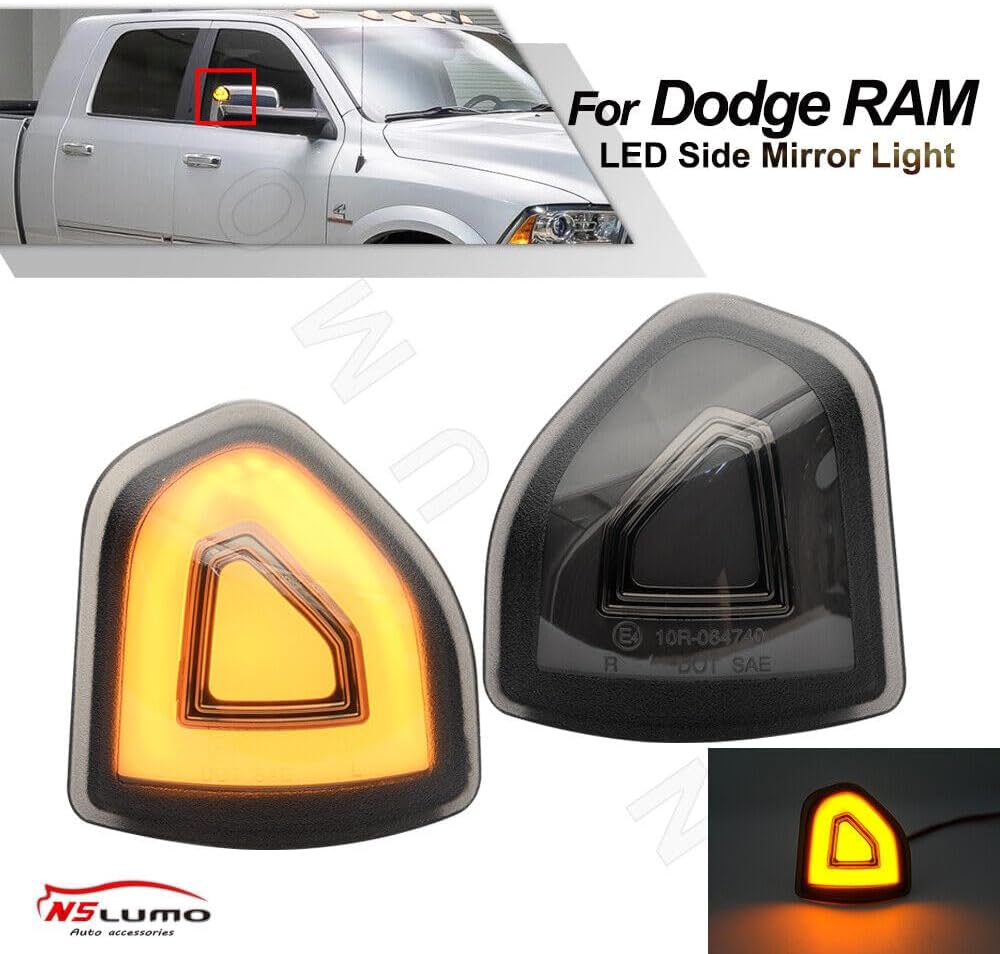 ya 7 8.24 baidi LED Towing Mirror Turn Signal Driving Lights for Dodge for Ram 1500 2500 3500 5500