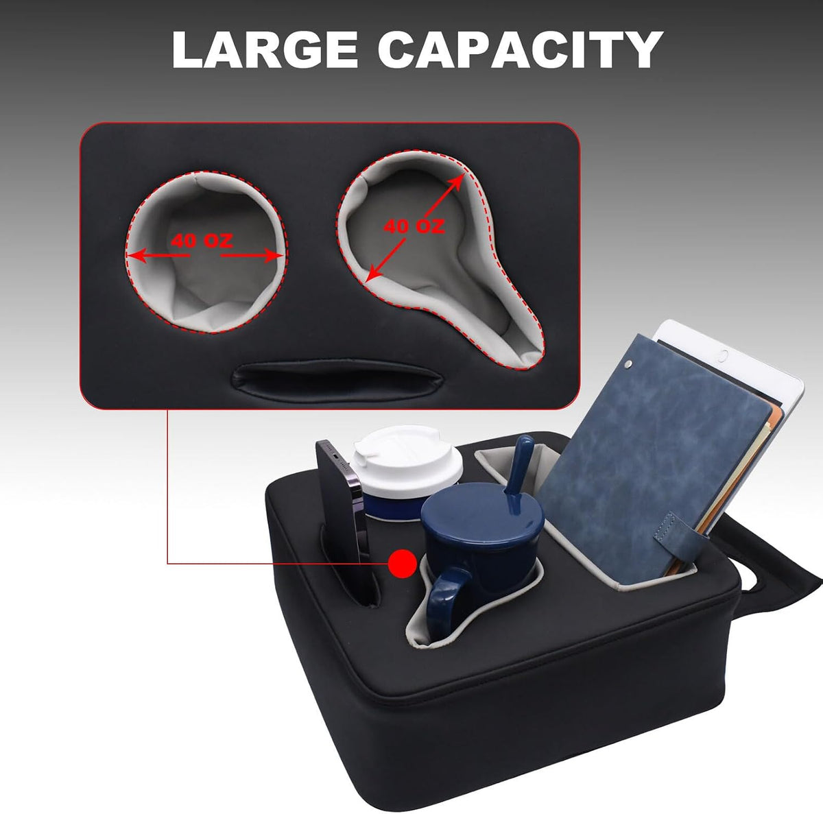 ya 9 10.24 40OZ for Nissan Car Rear for SEAT Drink Phone Cup Holder Storage Organizer Accessory