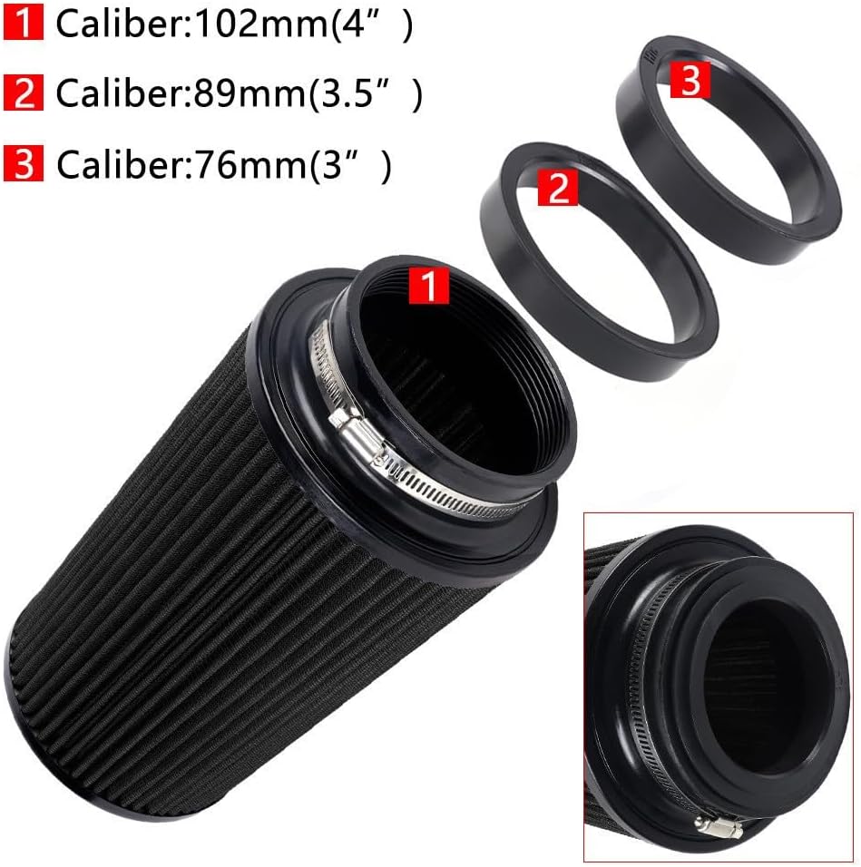 ya 13 9.15 baidi 3, 3.5, 4, 10.5 Tall Black Per for MAN ce High Flow Cold Air Intake Air Filter