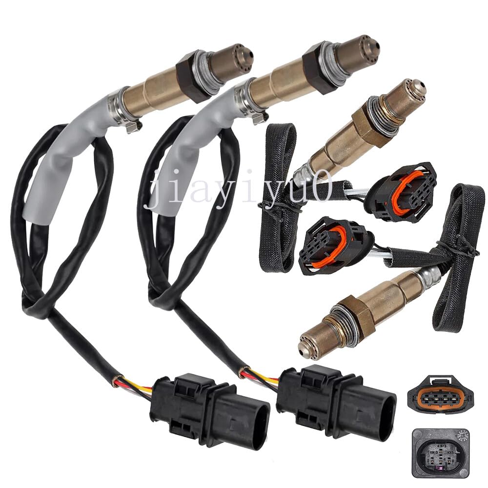 ya 4 8.8 4 Pack O2 Sensor 1&2 for 2007-2008 for Porsche Boxster Cayman 3.4L Front+Rear 