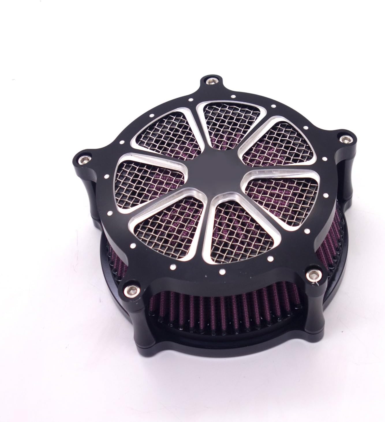 ya 5 8.10 Black CNC Air Cleaner Intake Filter System for Harley Softail Touring 2014-2015
