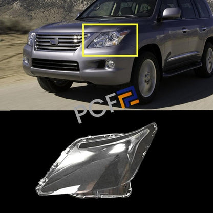ya 4 8.14 for Lexus LX570 2007~2011 Transparent Left-hand Drive Headlight Lens Cover + Sealant 