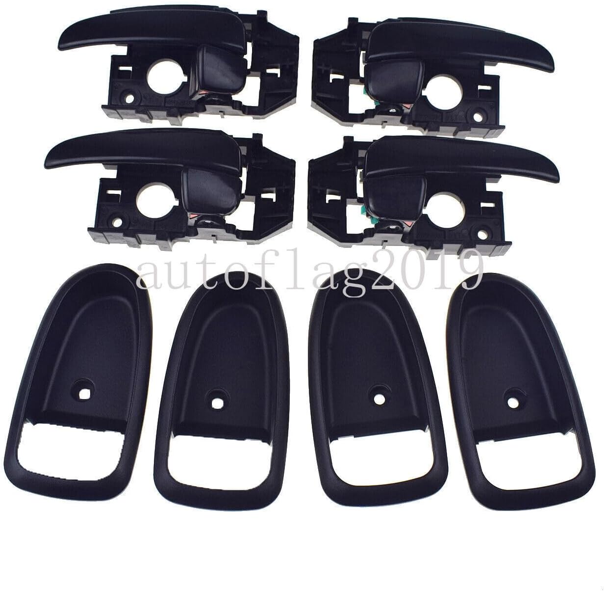 ya 4 8.24 baidi for Hyundai for Elantra 2001-2006 Interior Door Handle and Fender Trim Black 4-Piece Set 