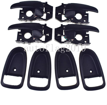 ya 4 8.24 baidi for Hyundai for Elantra 2001-2006 Interior Door Handle and Fender Trim Black 4-Piece Set 