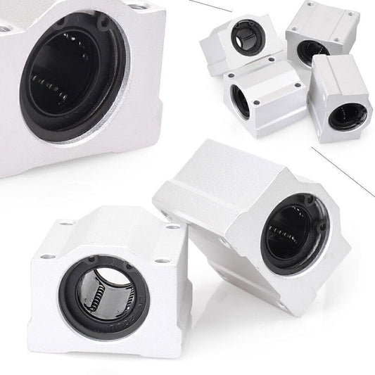 ya 16 10.20 baidi 4X 20mm Linear Motion Ball Bearings Slide Bushing Bearing Silver Fit SC20UU