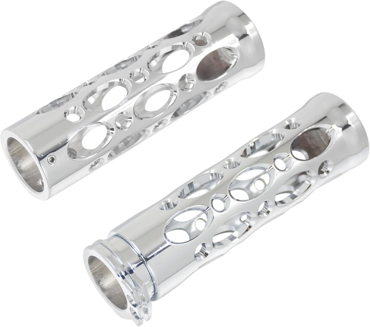 ya 11 9.14 baidiChrome Hollow 1 25mm Handlebar Hand Grips for Harley Touring Softail Sportster