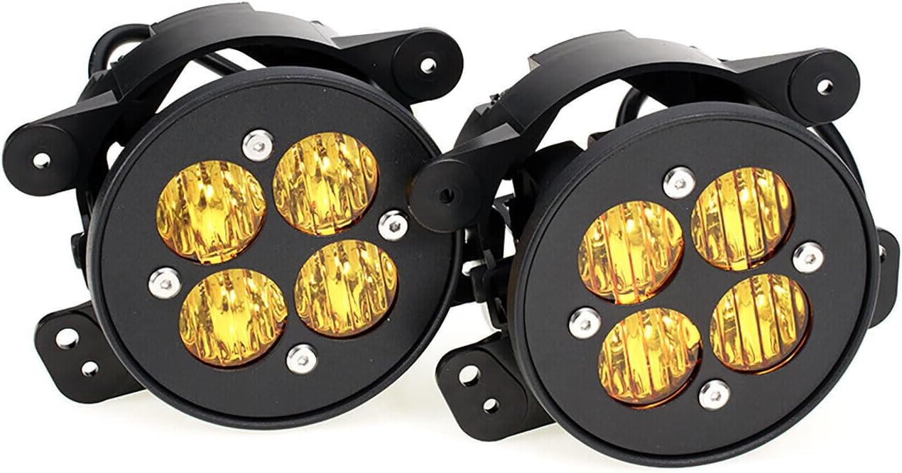 ya 7 8.24 baidi 2x Yellow LED Fog Light Kit for Jeep Cherokee for Wrangler JK JT for Dodge Journey 
