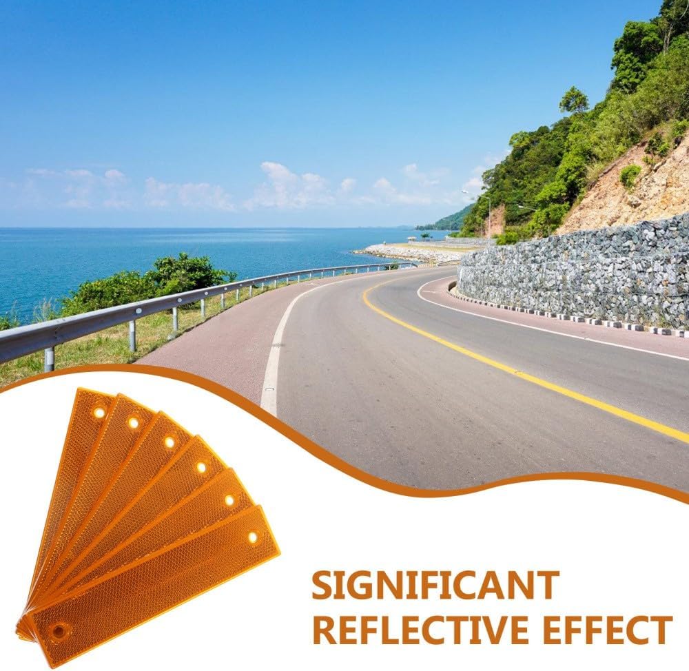 ya 10 9.16 baidi 2 Count Reflective Cursor Highway Reflectors Parking Lot Driveway Markers