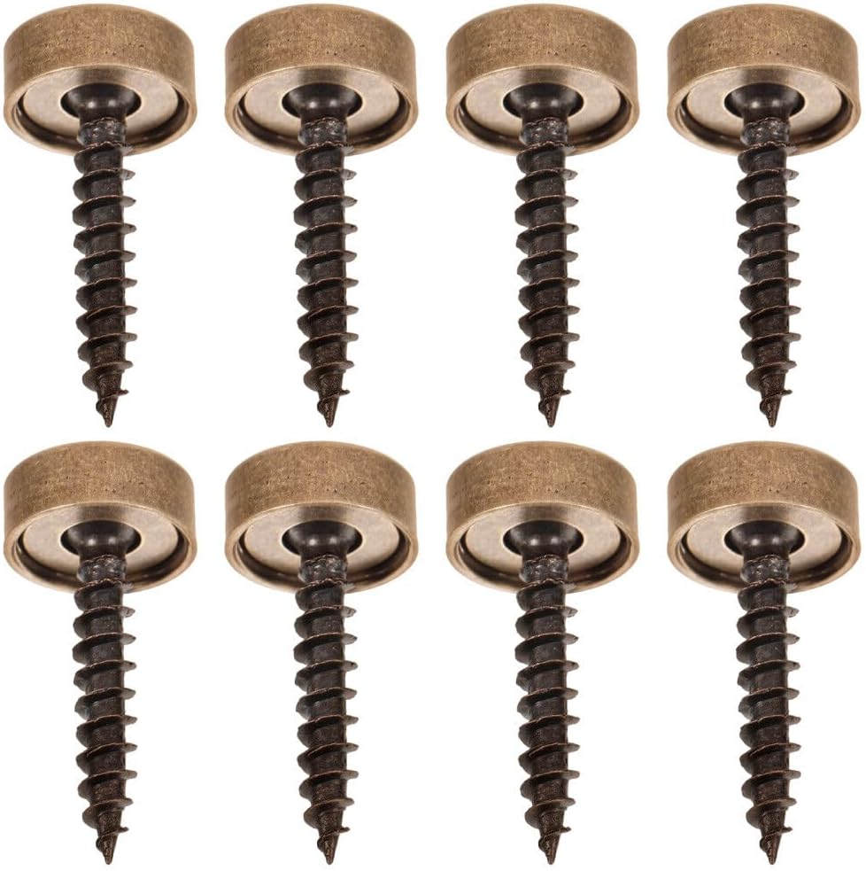 ya 26 10.21 baidi 8 Pcs Mirror Screw Fasteners Self Tapping Screws with Cover Caps Decorative