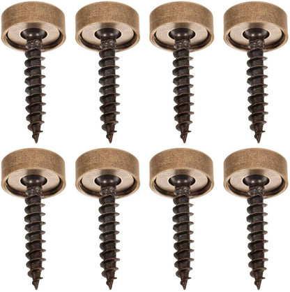 ya 26 10.21 baidi 8 Pcs Mirror Screw Fasteners Self Tapping Screws with Cover Caps Decorative