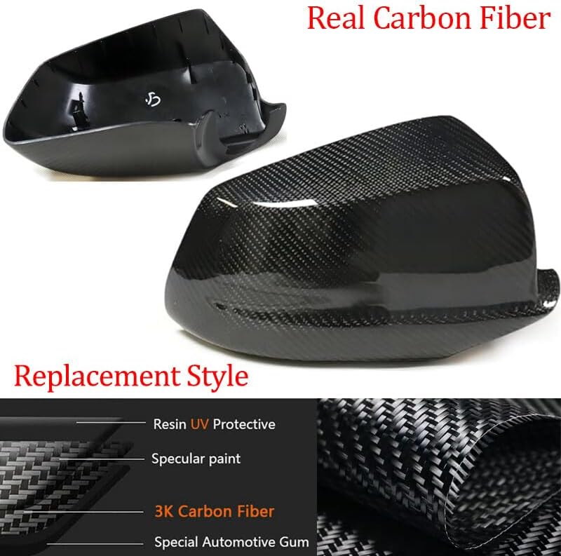 ya 11 9.14 baidifor BMW 5 SER F10 F18 2010-13 PRE LCI Carbon Fiber Rearview Mirror Cover Replace