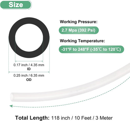 ya 14 9.20 baidi 3 m Nylon Hose Tube, 4.35x6.35mm(IDxOD) PA6 Pneumatic Air Tubing Translucent-1