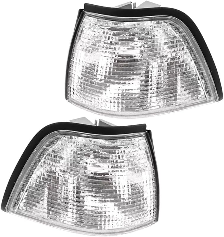 ya 5 8.10 Front LH & RH Turn Signal Corner Light Shell Clear Fits 3-Series E36 1992-1998