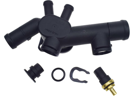 ya 11 9.14 baidiCoolant Cooling Hose Flange W/Temperature Sensor Set for VW Beetle 2.0L 1998-05