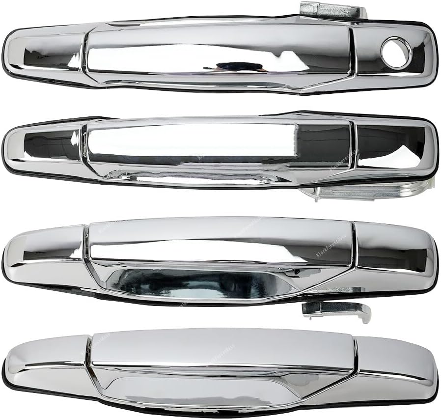 ya 9 10.24 4X Chrome Outside Door Handle for Chevy Avalanche Silverado Suburban Tahoe 07-13