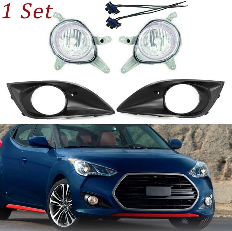 ya 9 10.24 NEW LH+RH Fog Lamp Light 6p Set for Hyundai for Veloster Turbo 2013-2016