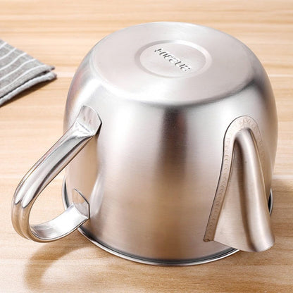 ya 14 9.20 baidi Stainless Steel Grease Bowl Gravy Separator Strainer Kitchen Fat-1