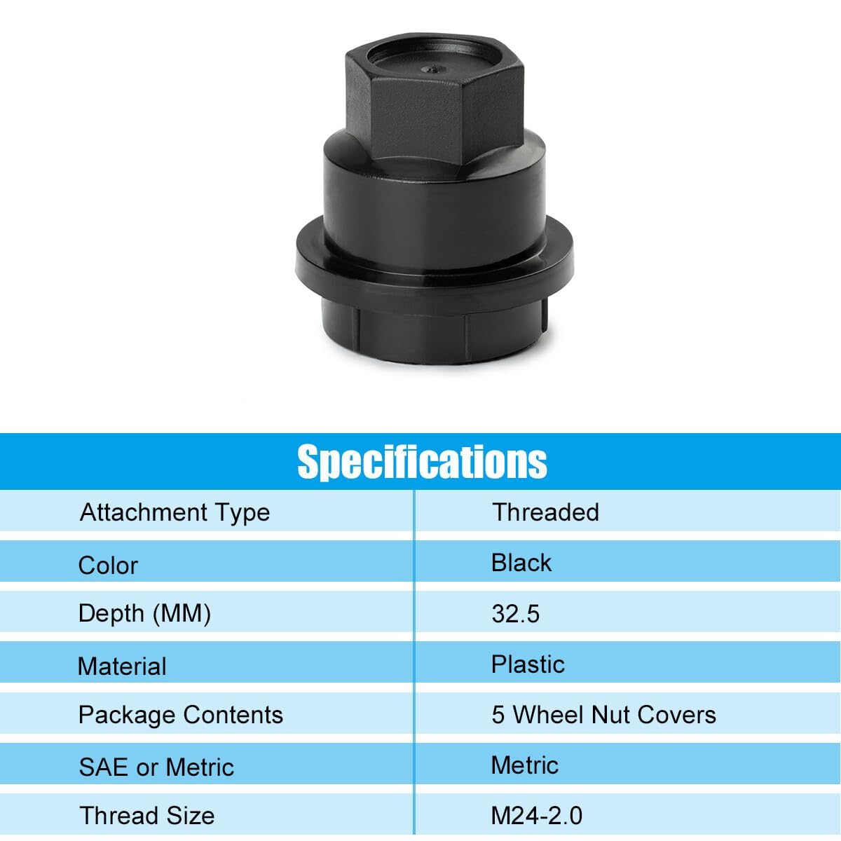 ya 28 10.13 zhengce 5X NEW Black Lug Nut Covers Caps for Chevrolet S10 Blazer 91-94 for GMC Ji