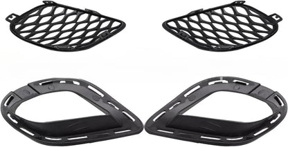 ya 14 9.20 zhengce Set of 4Pcs Bumper Fog Lamp Cover Bezel & Bracket for Dodge for Charger 20-1