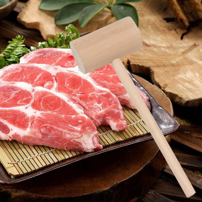 ya 14 9.20 baidi 4Pcs Meat Tenderizer Wooden Pounder Double Sided Tool for Pounding and-1