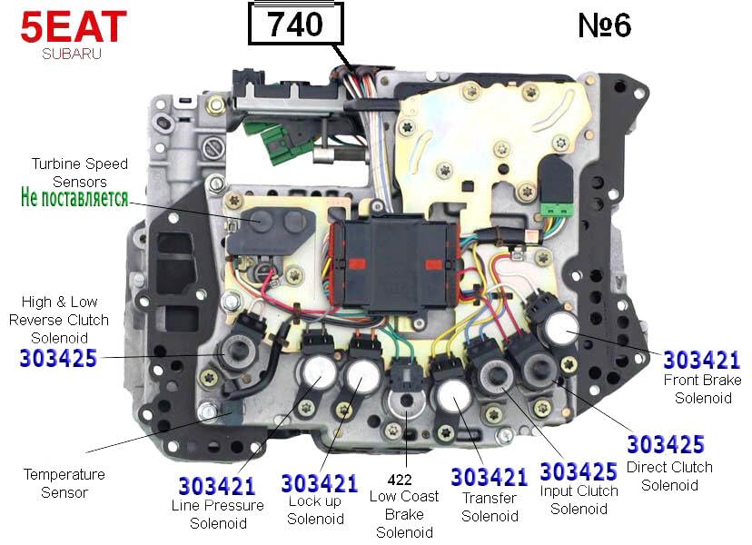 ya 8 8.24 baidi 8PC 5EAT 31705-AA430 Transmission Solenoids Kit for 5 SP for Subaru Exiga for Impreza