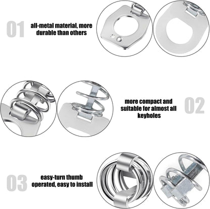 ya 10 9.16 baidi 4X RV Camper Door Latch Lock Fastener Trailer Water Heater Cover Cam Set Durable