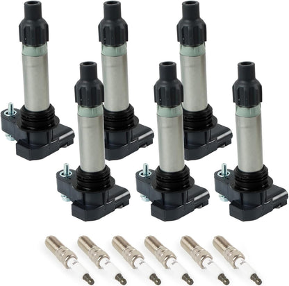 ya 9 10.24 6x Ignition Coil & 6x Iridium Spark Plug For for Cadillac for GMC for Chevy for Buick UF569