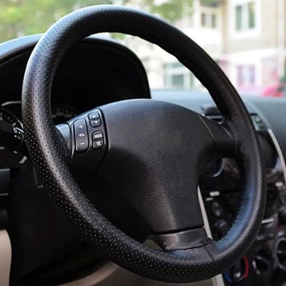 ya 4 8.14 Black Drive Truck PU with Needles and Thread Fit 38cm Car Steering
