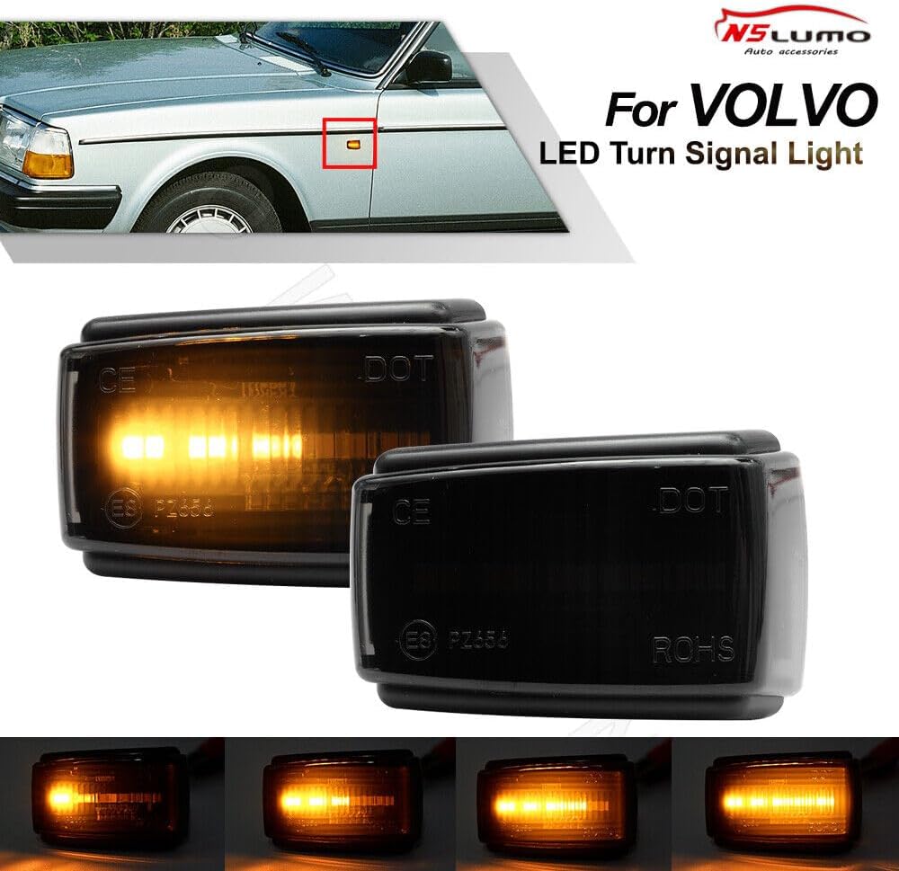 ya 7 8.24 baidi Luce sequenziale LED del segnale di parafango per for Volvo S/V 40 70 90 940 850 780