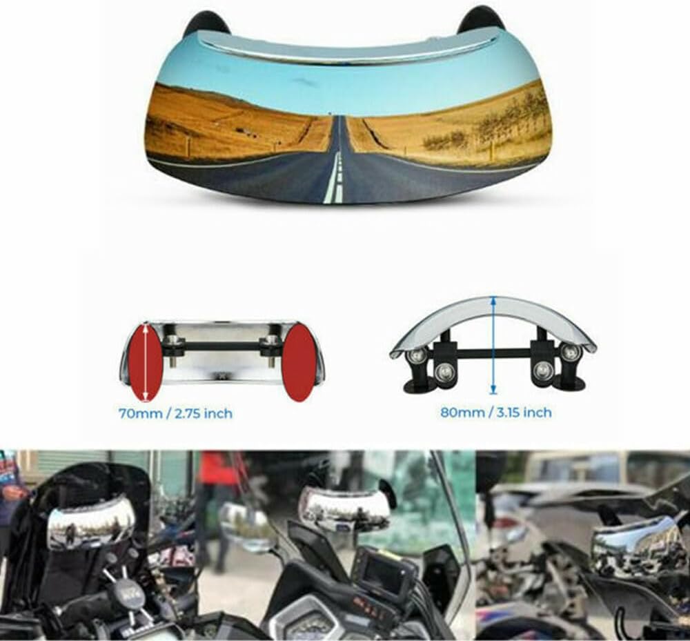ya 2 8.15 180 Degree Motorcycle Blind Spot Mirror Rear View Mirror Anti Glare Wide Angle