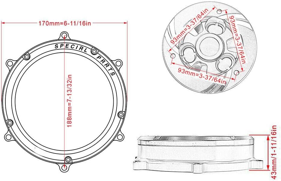 ya 23 10.7 baidi Racing-grade transparent clutch protector and spring retainer for Ducati Panigale V4 Special V4S-