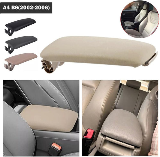 ya 4 8.14 for 2002-2008 for Audi A4 Armrest Center Box Console Lid Cover Beige Leather Replace