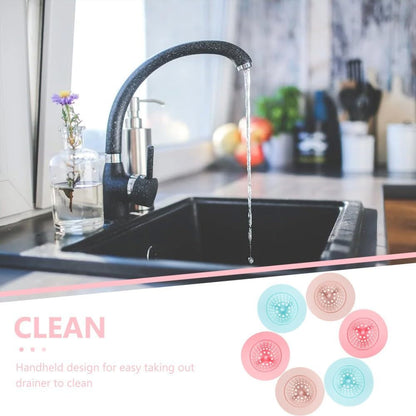 ya 14 9.20 baidi 6pcs Silicone Sink Strainer Drainer Hair Filter Garba Stopper Waste Hair-1