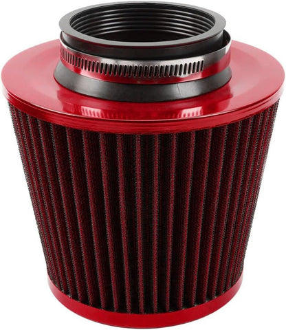 ya 13 9.15 baidi 3 76mm High Flow Inlet Cleaner Dry Filter Cold Air Intake Cone Replacement Red