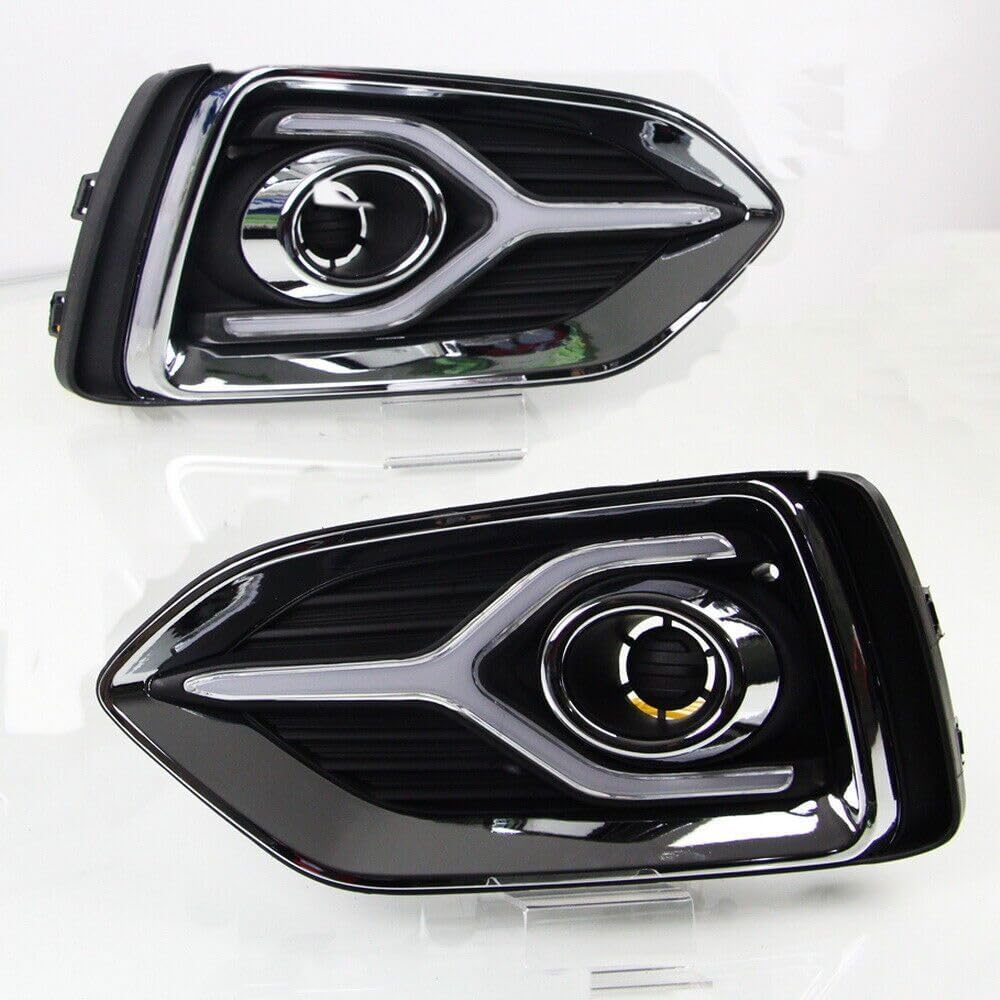 ya 9 10.24 Suitable for Hyundai Accent 2018-22 LED Daytime Running Lights Fog Lights Turn Signals Front-