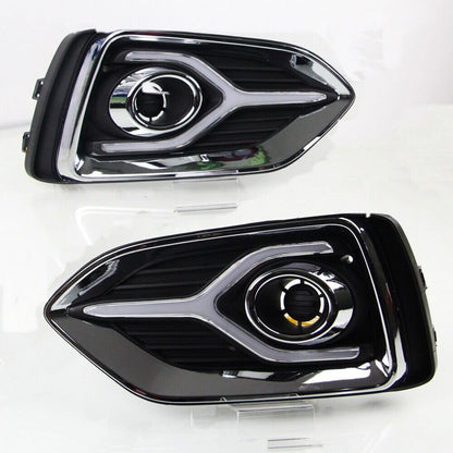 ya 9 10.24 Suitable for Hyundai Accent 2018-22 LED Daytime Running Lights Fog Lights Turn Signals Front-