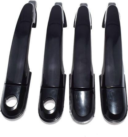 ya 10 9.16 baidi New Black Exterior Door Handle 4 Piece Set Suitable for 05-09 for Hyundai for Tucson -