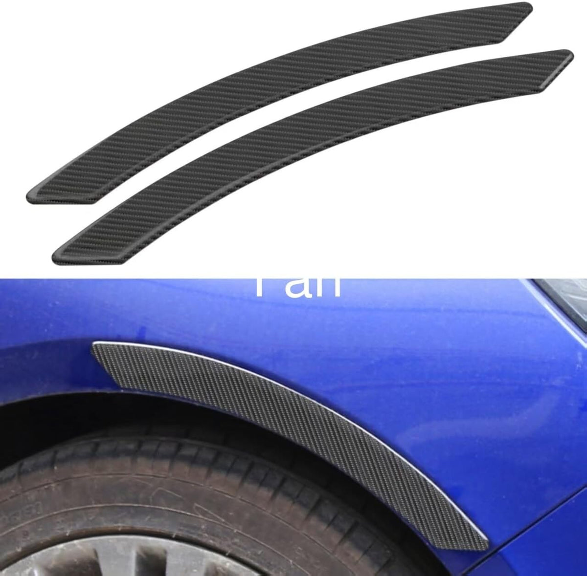 ya 4 8.14 2 Car Carbon Fiber Fender Flares Arch Wheel Eyebrow Protector Sticker Extension