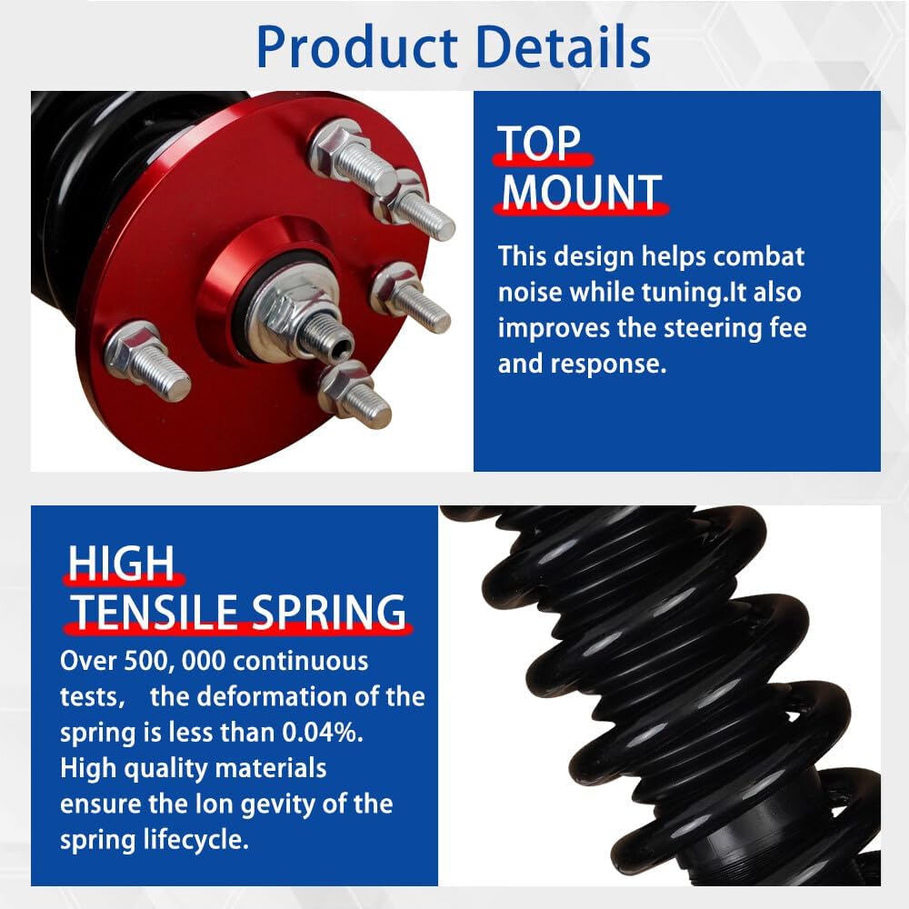 ya 10 9.16 baidi New Coilovers Suspension Kit for 03-08 for Honda for Accord Adjustable Struts Shocks