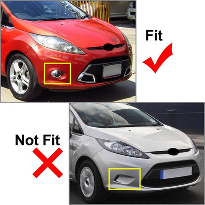 ya 7 8.24 baidi 1 Pair Chrome Fog Light Lamp F for Ram e Surround Cover Trim for Ford Fiesta 2008-2012