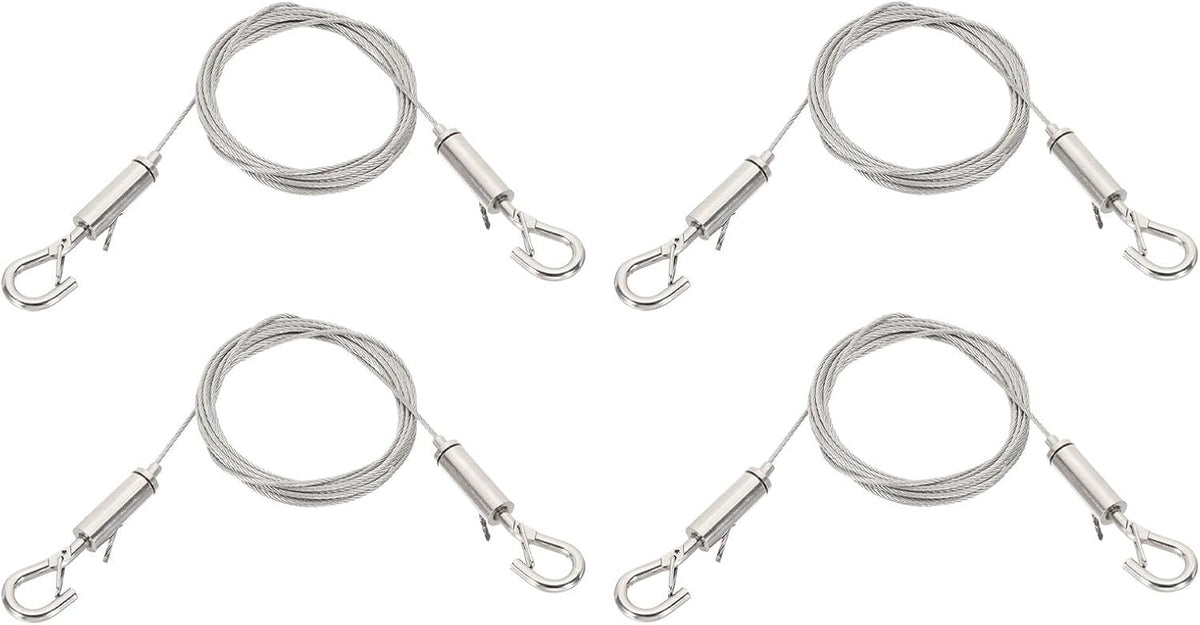 ya 26 10.21 baidi 4 Pcs 2m x 1.5mm Heavy Duty Adjustable Picture Hanging Wire Kit