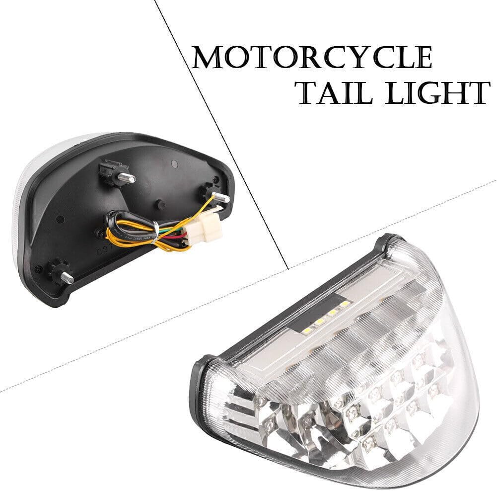 ya 10 9.16 zhengce Clear LED Brake Tail light Fit for Kawasaki ZX12R 2000-2005 w/Turn Signal
