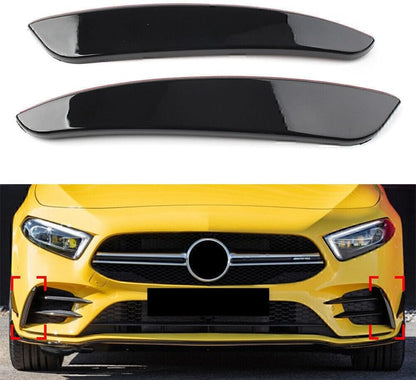 ya 4 8.14 Front Bumper Lip Spoiler Splitter for Benz A-Class W177 A180 A200 A220 A35