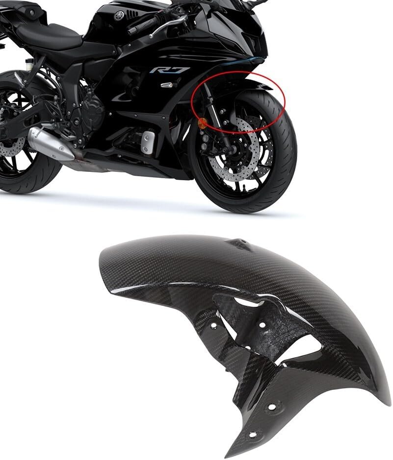 ya 7 8.24 baidi 100% Carbon Fiber Front Fender Protector for Yamaha R7 - Glossy