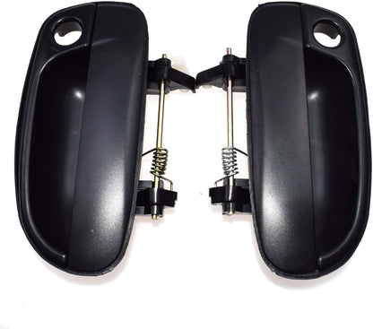 ya 5 8.10 2-piece Set of Black Front Left and Right Exterior Door Handles Suitable for Modern Accents 00-06