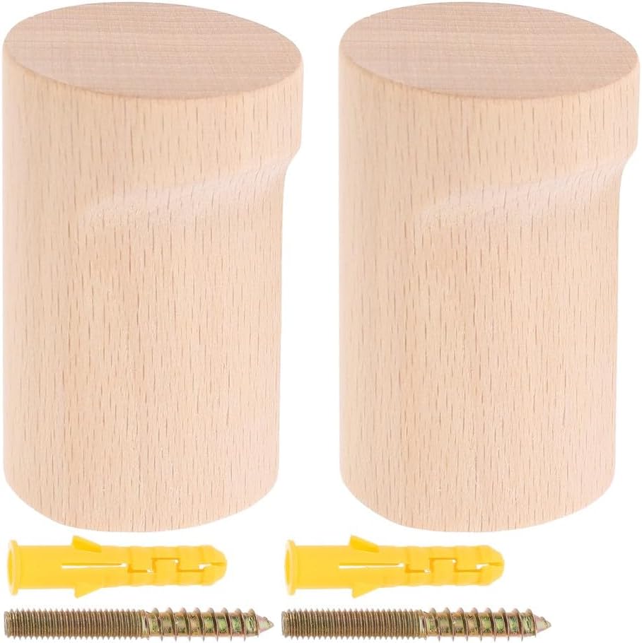 ya 26 10.21 baidi 2 Set Wooden Hook Hooks for Hanging Coat Pegs Wall Mounted Decorative-2